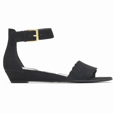 Rockport Total Motion Zandra Scallop Sandalen Damen Schwarz EYL-187392